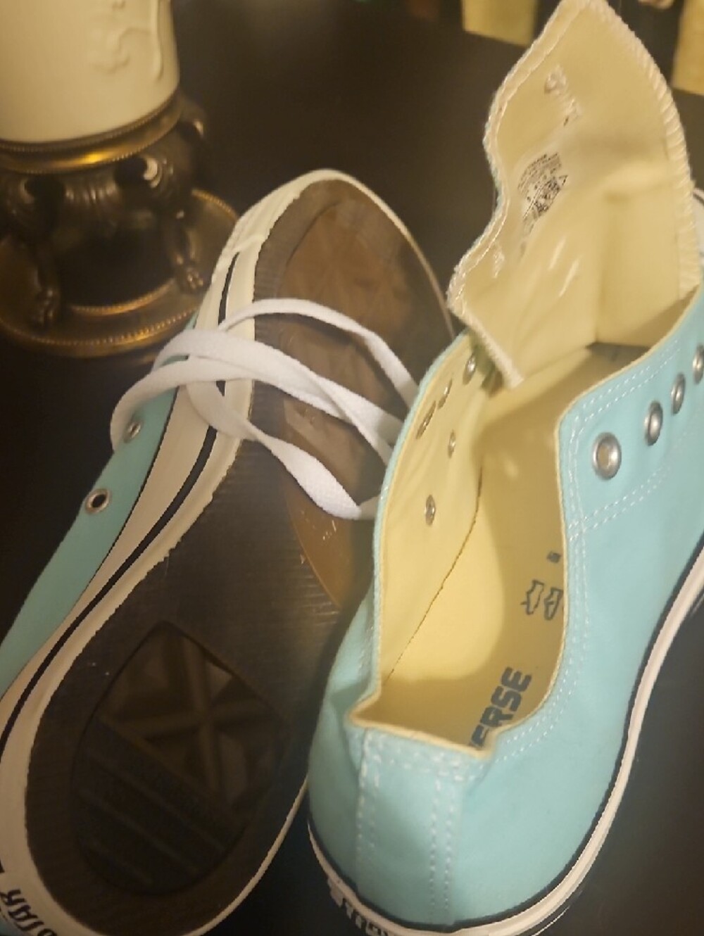 Converse Light Blue Low-Top Canvas Sneakers - Picture 6 of 6